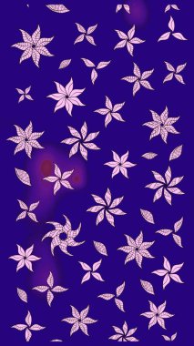 Suluboya, elle çizilmiş. Raster illüstrasyonu. Mavi yapraklı yabani çiçekler. Taslak arkaplan deseni.