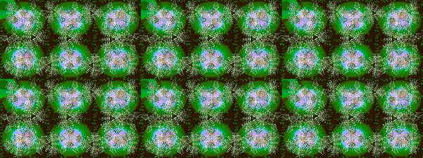 Raster illüstrasyonu. Noel ve yeni yıl moda baskıları için tatil tasarımı. Yeşil, kahverengi ve nötr renkler. Kar tanelerinin soyut arkaplanlı Noel deseni.