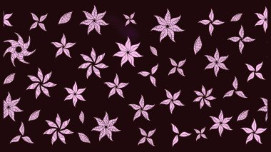 Kahverengi renkte çok kahverengi, zarif küçük çiçekler ve komik böcekler, raster desen, illüstrasyon.