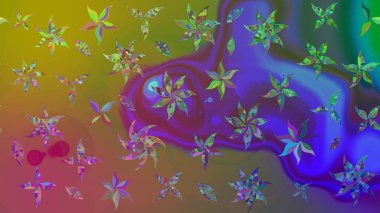 Suluboya, elle çizilmiş. Eskiz arkaplan modeli. Vadinin yeşil renkli çiçekleri. Raster - stok.