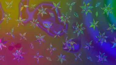 Raster 'ın taze dokusu. Paketleme, tekstil, duvar kâğıdı için çiçek eskizi. Klasik çiçek desenli. Yumuşak pamuk tasarımı. Yumuşak kiremit.