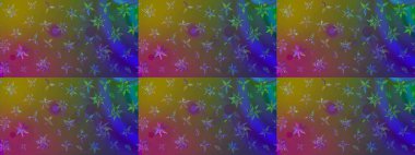 Kahverengi renkli çiçekler. Küçük çiçekteki sevimli çiçek deseni. Raster illüstrasyonu.