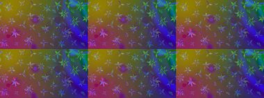 Kahverengi renklerde bahar çiçekleri. Raster deseni. Raster illüstrasyonu. Patlayan çiçekler soyut yerleştirilmiş.