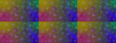 Sketch Colour Spring Theme eskiz kalıbı. Düz Çiçek Elementleri Tasarımı. Sevimli çiçek raster deseni. Kahverengi renkte çiçekler.