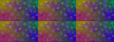 Raster illüstrasyonu. Çiçek desenli eskiz, darbeler, sıçramalar, yaz çiçekleri. Kahverengi renkte çiçekler.