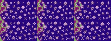 Raster illüstrasyonu. Mavi renkli çiçekler. Çizim çiçek deseni duvar kağıdı için kullanılabilir.