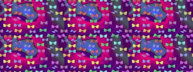 Güzel bir kumaş tasarımı. Raster Kelebekleri deseni. Soyut eskiz arka planı. Mor renkler üzerine resim.