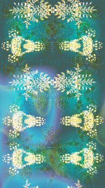 Raster Noel soyut renkli arka plan ve tatlı kar tanesi. Kar taneleri deseni. Şirin desen. Raster illüstrasyonu. Noel Kar Taneleri Arkaplanı.