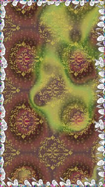 Küçük renkli çiçekler. Moda baskıları için zarif bir şablon. Küçük çiçekte güzel bir desen. Motley illüstrasyonu. Kahverengi çiçekli bahar çiçekleri.