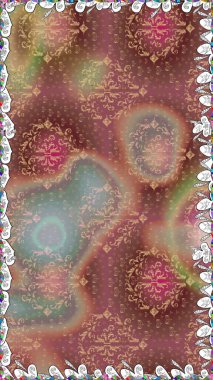 Çiçeklerle kusursuz desen. Suluboya çizimi. El çizimi. Kahverengi renkte çiçekler.