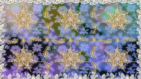 Kusursuz altın desen. Raster oryantal süs. Altın elementlerle nötr renklerde altın desen.