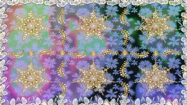 Raster altın çiçek süsü brokar kumaş ve cam desenli. Tarafsız renkler ve altın elementler. Çiçek desenli altın metal. Kusursuz altın desen.