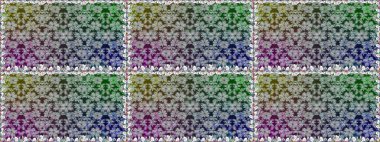 Raster illüstrasyonu. Renkli Bahar Temalı Kusursuz Arkaplan. Renkli çiçekler. Asya tekstil tarzında. Kusursuz çiçek deseni. Düz Çiçek Elementleri Tasarımı.