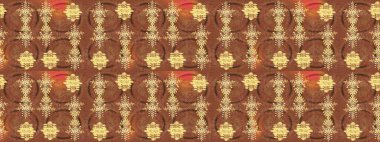 Düz kar karalama ikonları, kar taneleri kahverengi, sarı ve bej renkli siluetler noel afişi için, kartlar. Yeni yıl kar tanesi. Güzel soyut kar taneleri raster tasarımı..