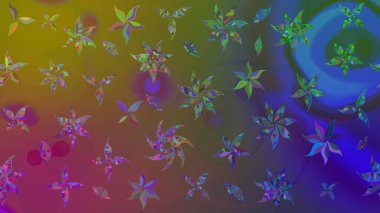 Kahverengi renkli çiçekler. Gömlek, arka plan modelini çiz. Tropik çiçekler.