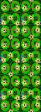 Düz kar karalama ikonları, yılbaşı afişi için kar taneleri silueti, kartlar. Yeni yıl kar tanesi. Yeşil, mavi ve sarı renkler üzerine şirin soyut kar taneleri raster tasarımı.