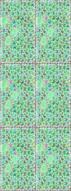 Raster illüstrasyonu. Tropikal kelebek deseni mavi ve yeşil renklerde. Kelebek görüntüsü. Çiz, çiz, çiz. Basit bir şekilde.