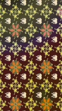 Raster illüstrasyonu. Renkli arka planda izole kar taneleri. Kış kar tanesi, raster arka plan. Yüzey için tekrarlanan doku, ambalaj kağıdı, kahverengi ve yeşil renkler.