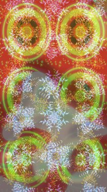 Kahverengi, nötr ve turuncu kar taneleri. Raster illüstrasyonu. Kar tanelerinin soyut arkaplanlı Noel arkaplanı. Güzel tasarım. Noel için tatil tasarımı, Yeni Yıl moda baskıları.