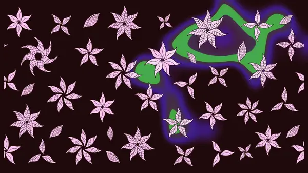 Raster deseni. Sanat, çiçeklere ilham verir ve arka plan bırakır. Kahverengi el çizimi. Karalama çiçekleri çizim deseni.