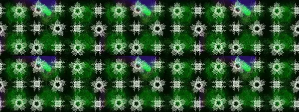 Yeşil, siyah ve mavi renklerde şirin kar taneleri. Kışın sembolü, mutlu noeller, mutlu yeni yıl kutlaması Raster illüstrasyonu. Basit bir kar tanesi. Soyut duvar kağıdı, ambalaj dekorasyonu.