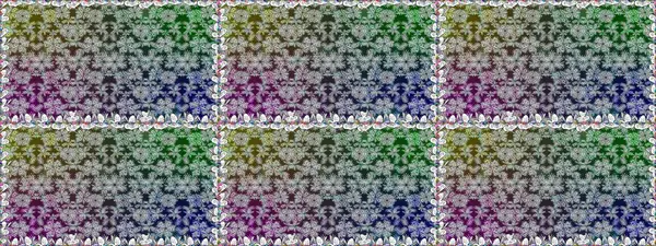 Raster illüstrasyonu. Renkli Bahar Temalı Kusursuz Arkaplan. Renkli çiçekler. Asya tekstil tarzında. Kusursuz çiçek deseni. Düz Çiçek Elementleri Tasarımı.