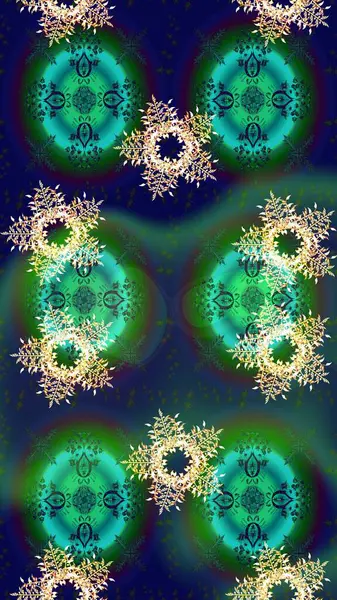 Yeni yıl kar tanesi. Düz kar karalama ikonları, yılbaşı afişi için kar taneleri silueti, kartlar. Mavi, yeşil ve gri renkler üzerine şirin soyut kar taneleri raster tasarımı.