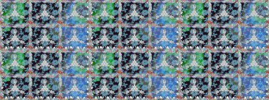 Kabile sanatı boho baskısı, klasik çiçek arkaplanı. Arkaplan dokusu, duvar kağıdı, mavi renkli çiçek teması. Soyut etnik raster pürüzsüz desen.