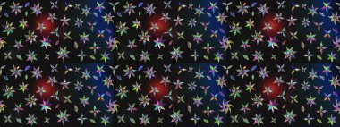 Küçük çiçekteki sevimli çiçek deseni. Gri renkte yaz çiçekleri. Raster illüstrasyonu. Raster deseni.