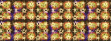 Raster illüstrasyonu. Raster kahverengi, sarı ve turuncu kar tanelerinden izole edilmiş. Güzel bir kış süsü. Kar taneleri koleksiyonu.