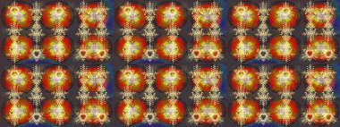 Raster skeci. Kış kahverengisi, gri ve kırmızı noel kar düz kristal elementi. Meteoroloji buz koleksiyonu. Xmas Frost kar taneleri izole edilmiş siluet sembolü. Kar Tanesi raster simgesi arkaplanı.