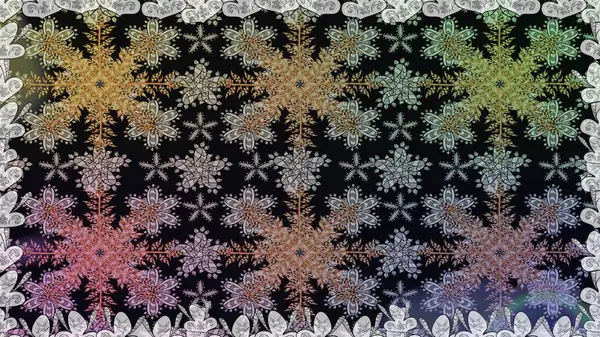 Siyah renklerde ve altın elementlerle klasik, pürüzsüz desen. Raster illüstrasyonu.