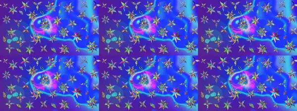 Renkli Yaz Temalı eskiz kalıbı. Modaya uygun kumaş deseni. Düz Çiçek Elementleri Tasarımı. Sevimli çiçek raster deseni.