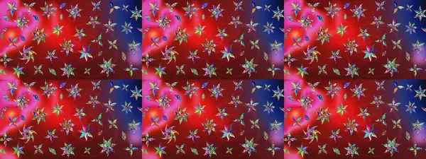 Kırmızı renklerde. Raster illüstrasyonu. Taslak dekoratif arka plan, çiçek mandala. Çiçek..