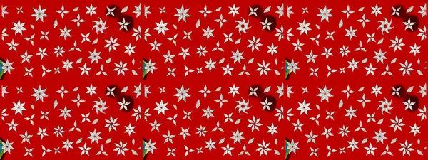 Kırmızı renklerde. Raster illüstrasyonu. 3D çiçekler, çizim.