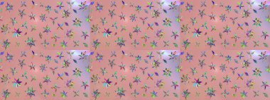 Suluboya, elle çizilmiş. Raster - stok. Eskiz arkaplan modeli. Tarafsız renklerde vadinin çiçekleri.