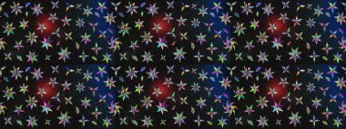 Küçük çiçekteki sevimli çiçek deseni. Gri renkte yaz çiçekleri. Raster illüstrasyonu. Raster deseni.