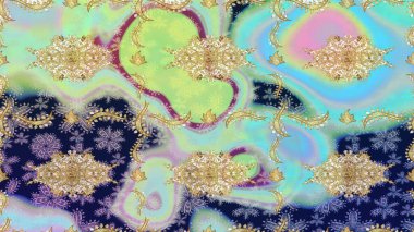 Tarafsız renkler üzerine grafiksel modern eskiz deseni. Çiçek desenli çizim. Skeç raster arka planı. Duvar kâğıdı barok, İspanyol kumaşı.