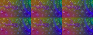 Raster illüstrasyonu. Çiçek desenli çizim. Asya tekstil tarzında. Düz Çiçek Elementleri Tasarımı. Kahverengi renkli çiçekler. Renkli Bahar Teması çizim şablonu.