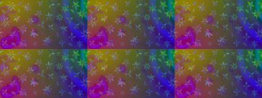 Küçük çiçekte güzel bir desen. Moda baskıları için zarif bir şablon. Küçük renkli çiçekler. Motley illüstrasyonu. Kahverengi çiçekli bahar çiçekleri.