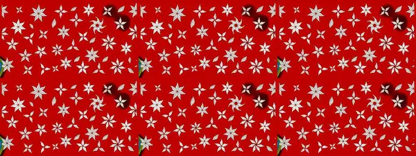 Kırmızı renklerde. Raster illüstrasyonu. 3D çiçekler, çizim.