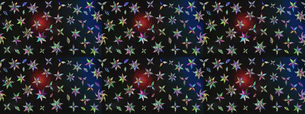 Küçük çiçekteki sevimli çiçek deseni. Gri renkte yaz çiçekleri. Raster illüstrasyonu. Raster deseni.