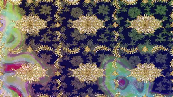 Gri ve altın desenli. Klasik raster şablonu. Tekrarlayan ögelerle soyut arkaplan çiz.