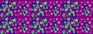 Çiçekli el çizimi çizimi deseni. Modern gelişim mor raster arka plan duvar kağıdı çizimi klasik çizgili iz sürme desenli çiçekler, çiçekli süsler.