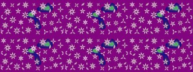 El çizimi. Çiçekli eskiz deseni. Mor renkli çiçekler. Suluboya çizimi.