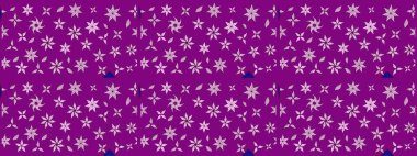 Raster illüstrasyonundaki çiçek desenli çizim. Düz Çiçek Elementleri Tasarımı. Renkli Bahar Teması eskiz kalıbı. Süslü kumaş deseni.