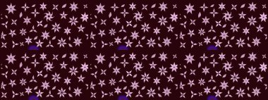 Nazik, sevimli çiçek arkaplanı. Çiçekli karalama şeklinde Raster çiçek deseni. Kahverengi renkte çiçekler.