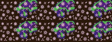 Soyut etnik raster çizim kalıbı. Arkaplan dokusu, duvar kağıdı, kahverengi renkli çiçek teması. Kabile sanatı boho baskısı, klasik çiçek arkaplanı.