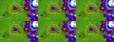 Ağaç dallı bahar çiçekleri ile desen, çiçek siluetiyle yeşil renkler. Raster deseni.