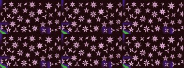 Simple cute pattern in small-scale flowers. Raster illustration. Floral sketch background for textile or book covers, manufacturing, wallpapers, print, gift wrap and scrapbooking.